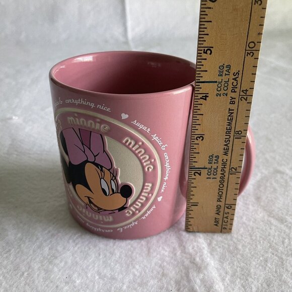 Minnie Mouse Pink Mug Walt Disney Parks Sugar Spice Everything Nice Thailand Cup - Picture 4 of 12